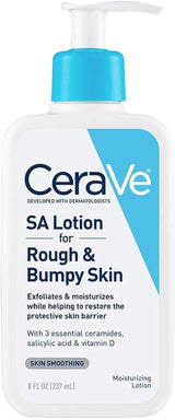 CeraVe SA Lotion for Rough & Bumpy Skin, Vitamin D, Hyaluronic Acid, Lactic Acid, Niacinamide & Salicylic Acid, Gentle Exfoliating Rough And Bumpy Skin Lotion
