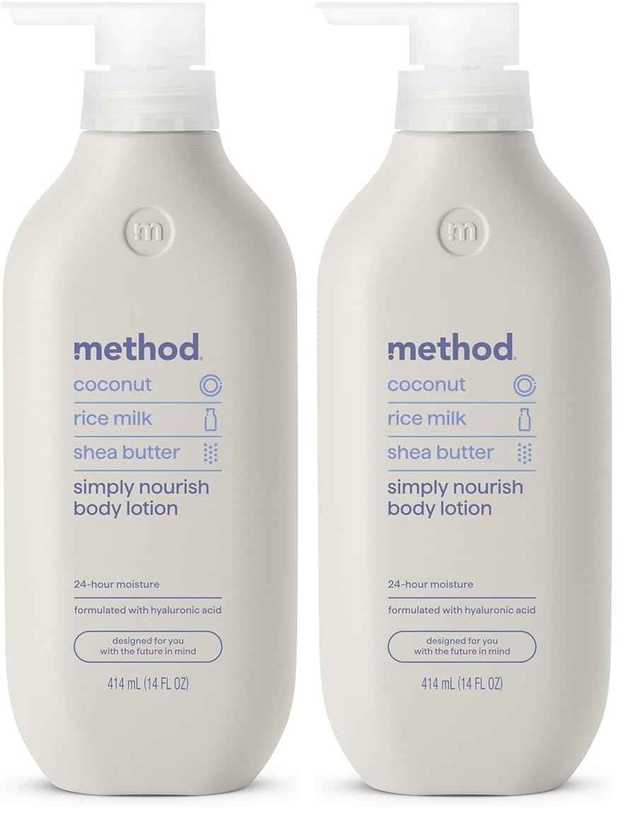 Method Body Lotion, Coconut, Rice Milk + Shea Butter notes, 24 Hours of Moisture 14 oz