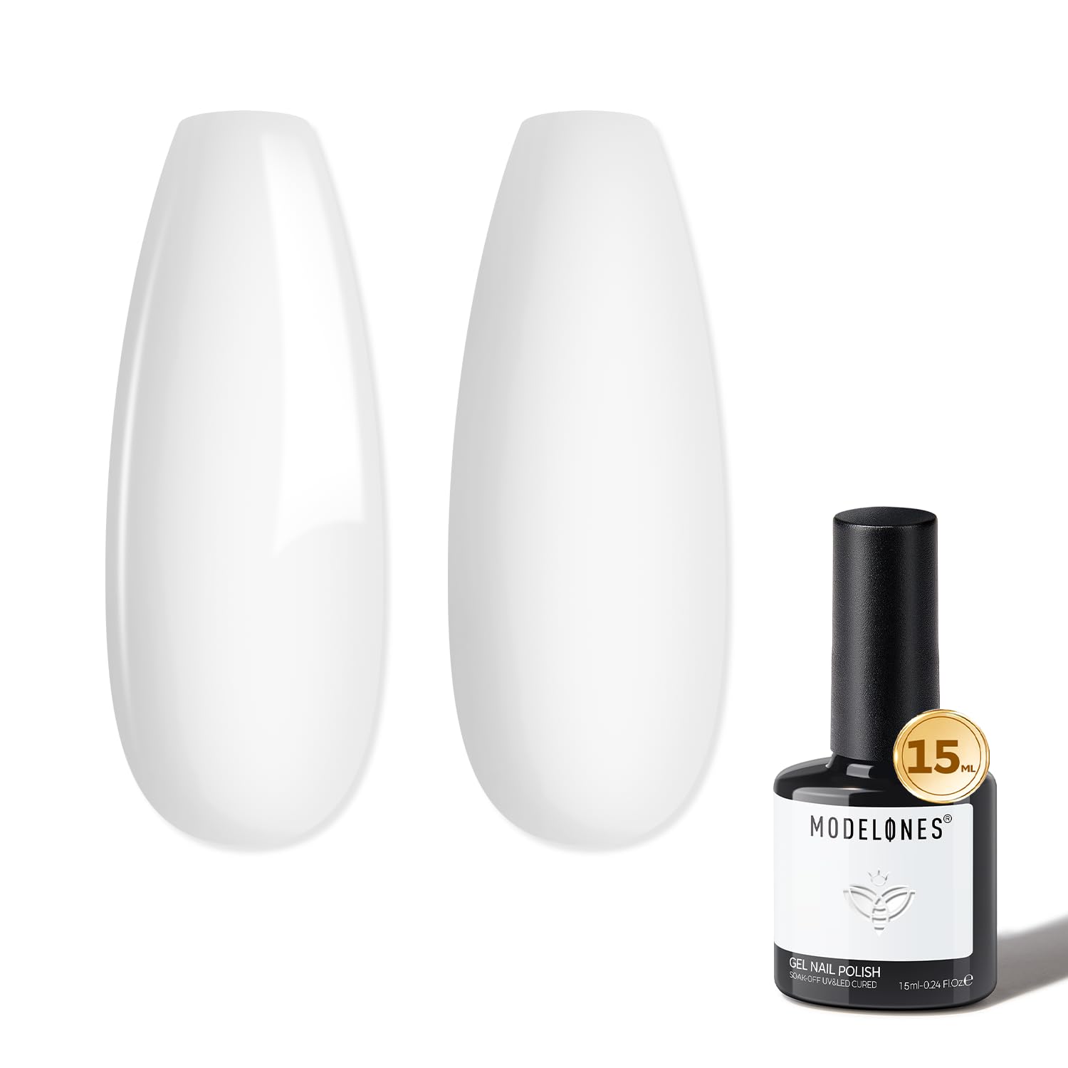 modelones_White_Gel_Nail_Polish_Gel_Polish_Solid_White_Nail_Poish_Soak_Off_Pastel_U_V_Nail_Design_Salon_DIY_Manicure_15_ML