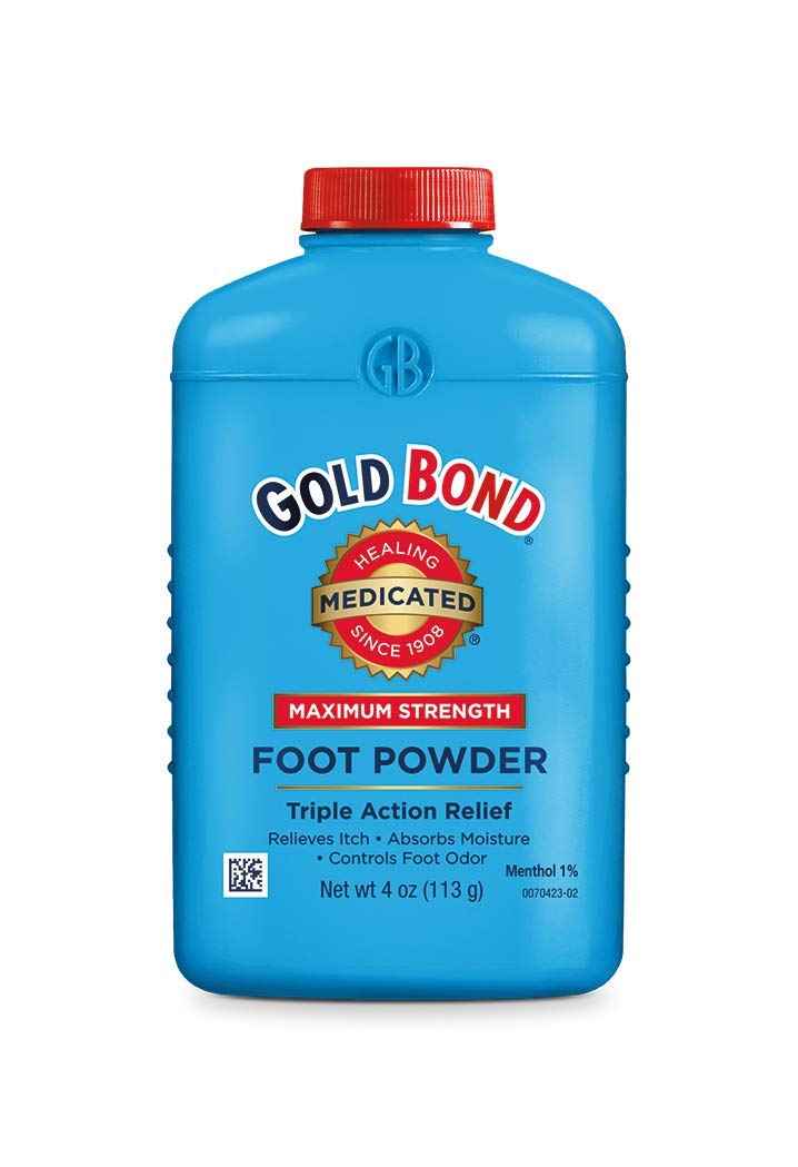 Gold Bond Medicated Talc-Free Foot Powder , Maximum Strength Odor Control & Itch Relief