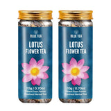 BLUE TEA - Lotus Flower 1.40 Oz 20 Cups | PRIME SAVING DAY SUPER ANTIOXIDANT Refreshing Herbal Caffeine Free Based Detox Non Bitter Non-GMO Pet Jar Packaging