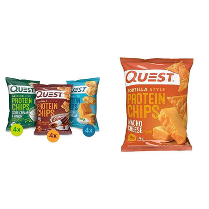 Quest Nutrition Tortilla Style Protein Chips, 20g Protein, 3g Net Carbs, Low Carb, Gluten Free, 1.1 oz