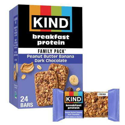 KIND Breakfast Protein Bars, Gluten Free, Low Sodium, Healthy Snacks, 8g Protein, 12 Count (12 Packs of 2 Bars)