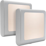 MAZ-TEK Plug in Led Night Light with Auto Dusk to Dawn Sensor,Adjustable Brightness Cool White Lights for Hallway,Kids Room, Kitchen, 2 Pack