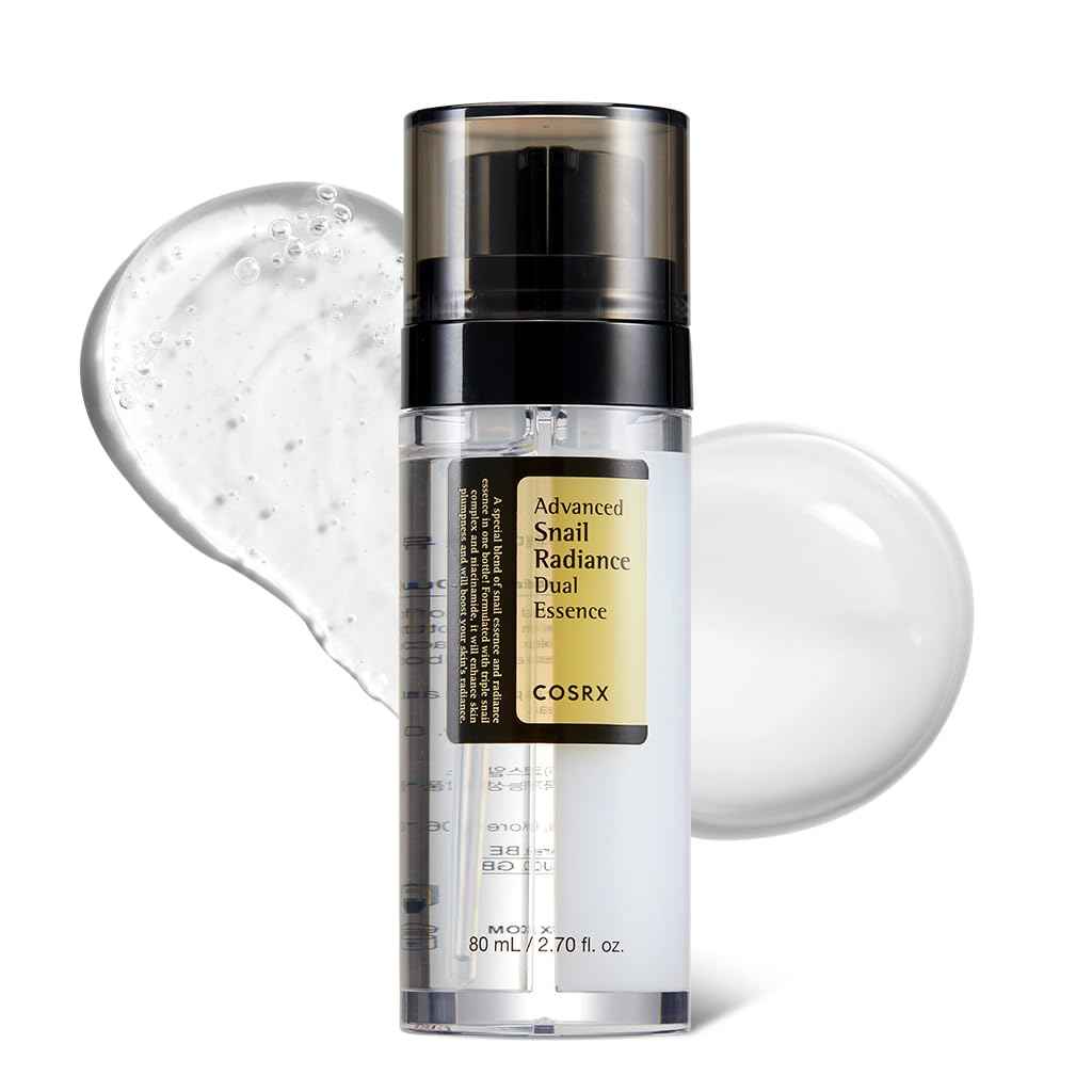 COSRX Snail Mucin 74% + Niacinamide 5% Dual Essence, Anti Aging Face Serum for Dull Skin, Sensitive Skin, Korean Skin Care, 2.70 fl.oz / 80ml