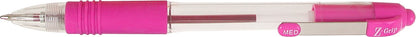 Zebra Z-Grip Retractable Ballpoint Pen, 1.0mm, Fuchsia, 12 Pack (22170)