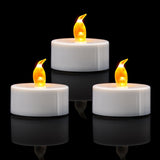 KOABY 12/24/50/100 Pack LED Tea Lights, Flickering Lights, Battery Operated