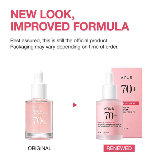 Anua Peach 70 Niacinamide Serum, Daily Glow Serum For Face, Skin Tone & Dullness Care with Vitamin B12, Lightweight, Hydrating For Glass Skin Effect, Korean Skin Care, 1.01 fl.oz
