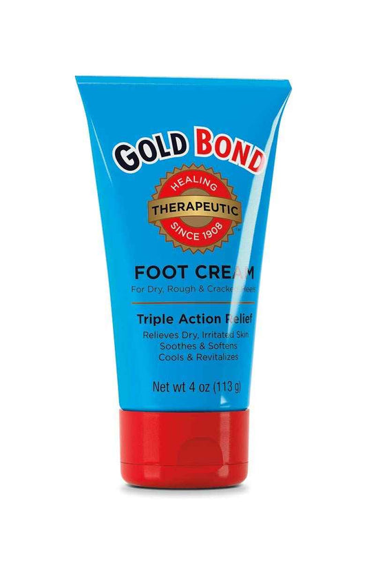 Gold Bond Therapeutic Foot Cream, 4 oz., With Jojoba & Peppermint Oil, Foot Moisturizer- pack of 3