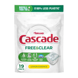 Cascade Free & Clear Dishwasher Pods, Dishwasher Detergent, Dish Detergent Soap, Lemon Essence