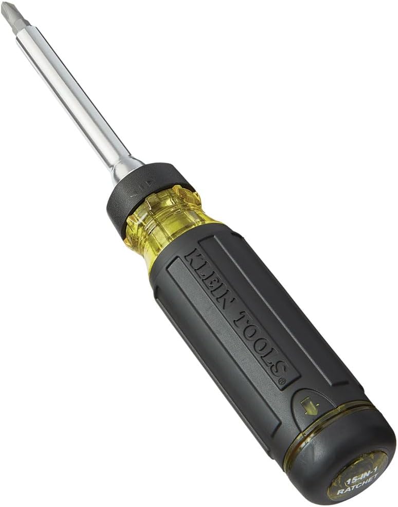 Klein_Tools_32305_Multi-bit_Ratcheting_Screwdriver,_15-in-1_Tool_with_Phillips,_Slotted,_Square,_Torx_and_Combo_Bits_and_1/4-Inch_Nut_Driver