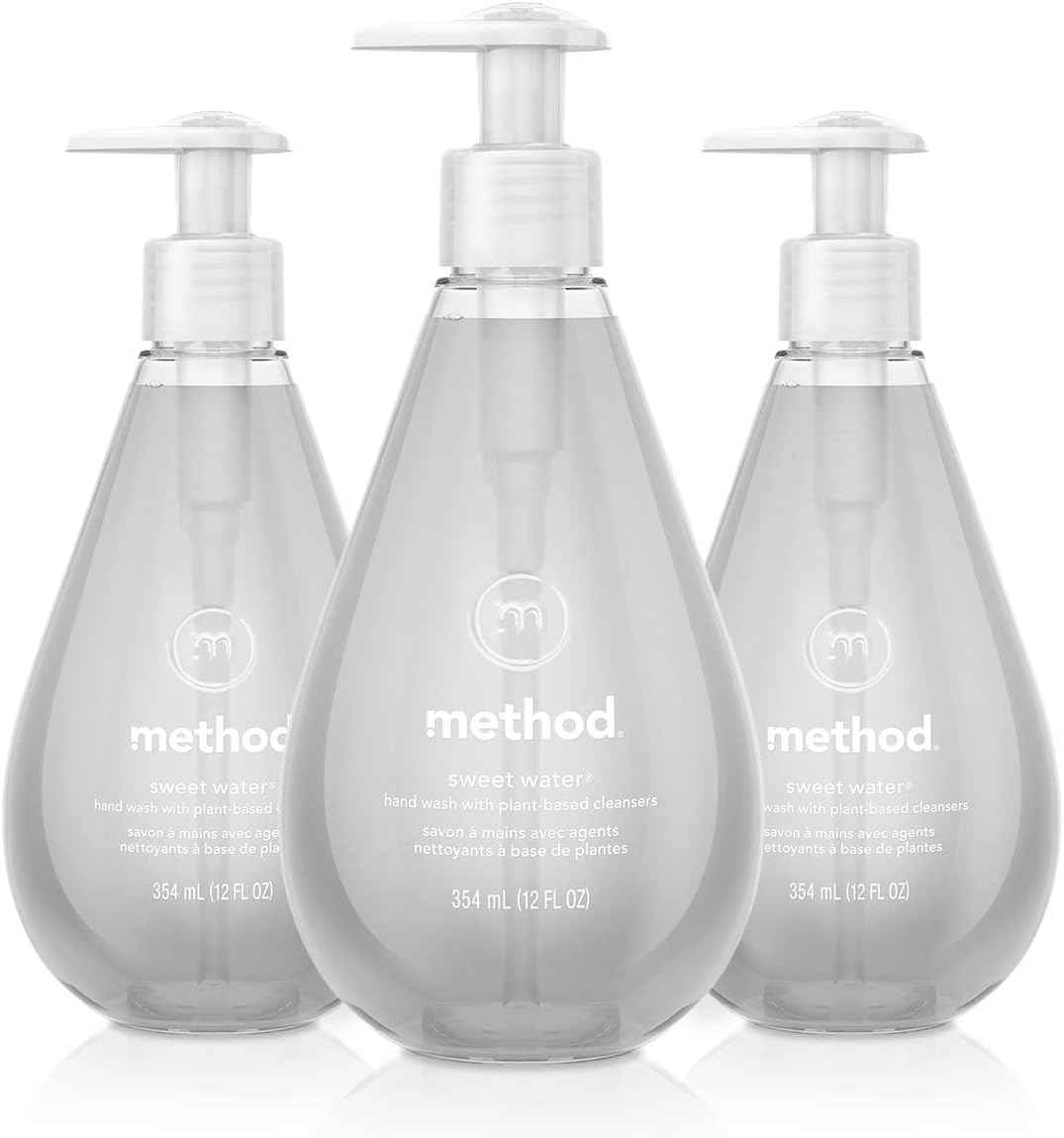 Method Gel Hand Soap, Sweet Water, 12 fl oz (Pack of 3)