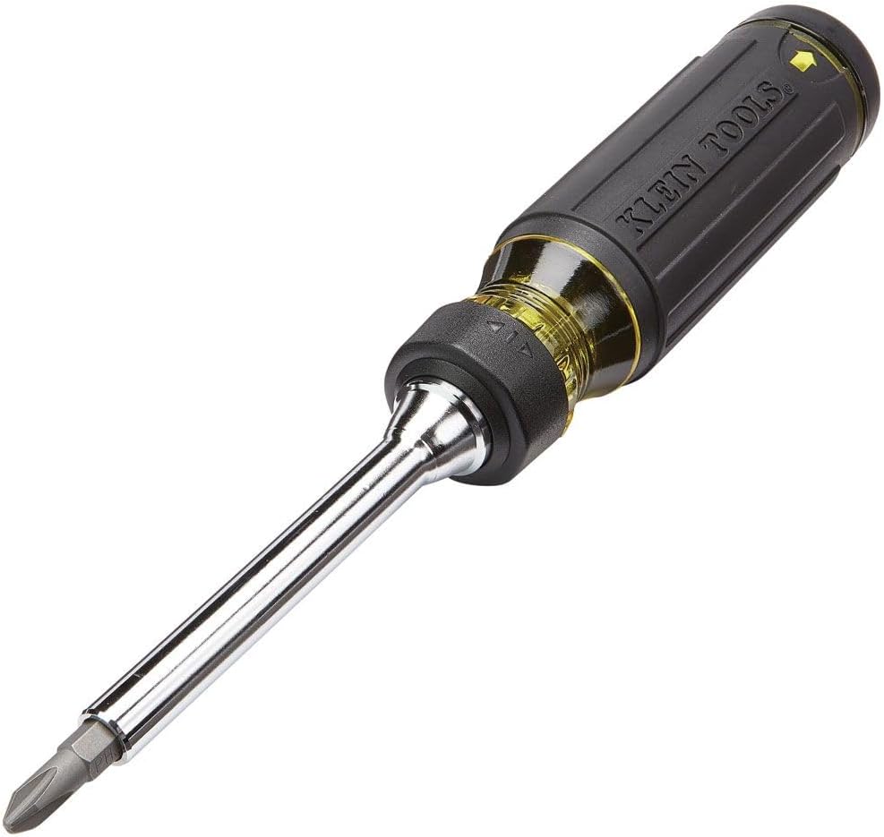 Klein_Tools_32305_Multi-bit_Ratcheting_Screwdriver,_15-in-1_Tool_with_Phillips,_Slotted,_Square,_Torx_and_Combo_Bits_and_1/4-Inch_Nut_Driver