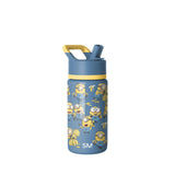 Simple Modern Minions Kids Water Bottle with Straw Lid | Reusable Insulated Stainless Steel Cup for Toddlers, School | Summit Collection | 14oz, Minions Unite Drinkware Flasks Bottled Tumbler Mug Portable Leakproof