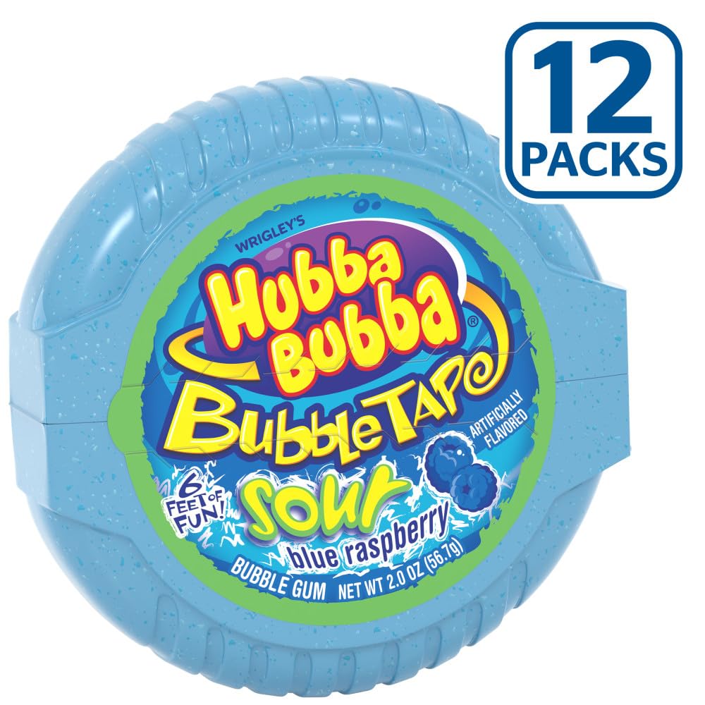 HUBBA_BUBBA_Sour_Blue_Raspberry_Bubble_Gum_Tape,_2_oz_(Pack_of_12)