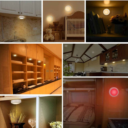 Cadrim LED Puck Lights - Color Changing Display Lighting for Curio Cabinets, Bookshelves, and Living Room Aesthetic