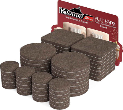 Yelanon Felt Furniture Pads - Thoughtful Housewarming Gift for New Homeowners, Brown