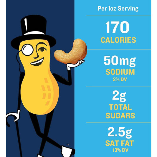 PLANTERS Whole Cashews with Sea Salt – Kosher Pantry Staple for Health-Conscious Adults, No Cholesterol