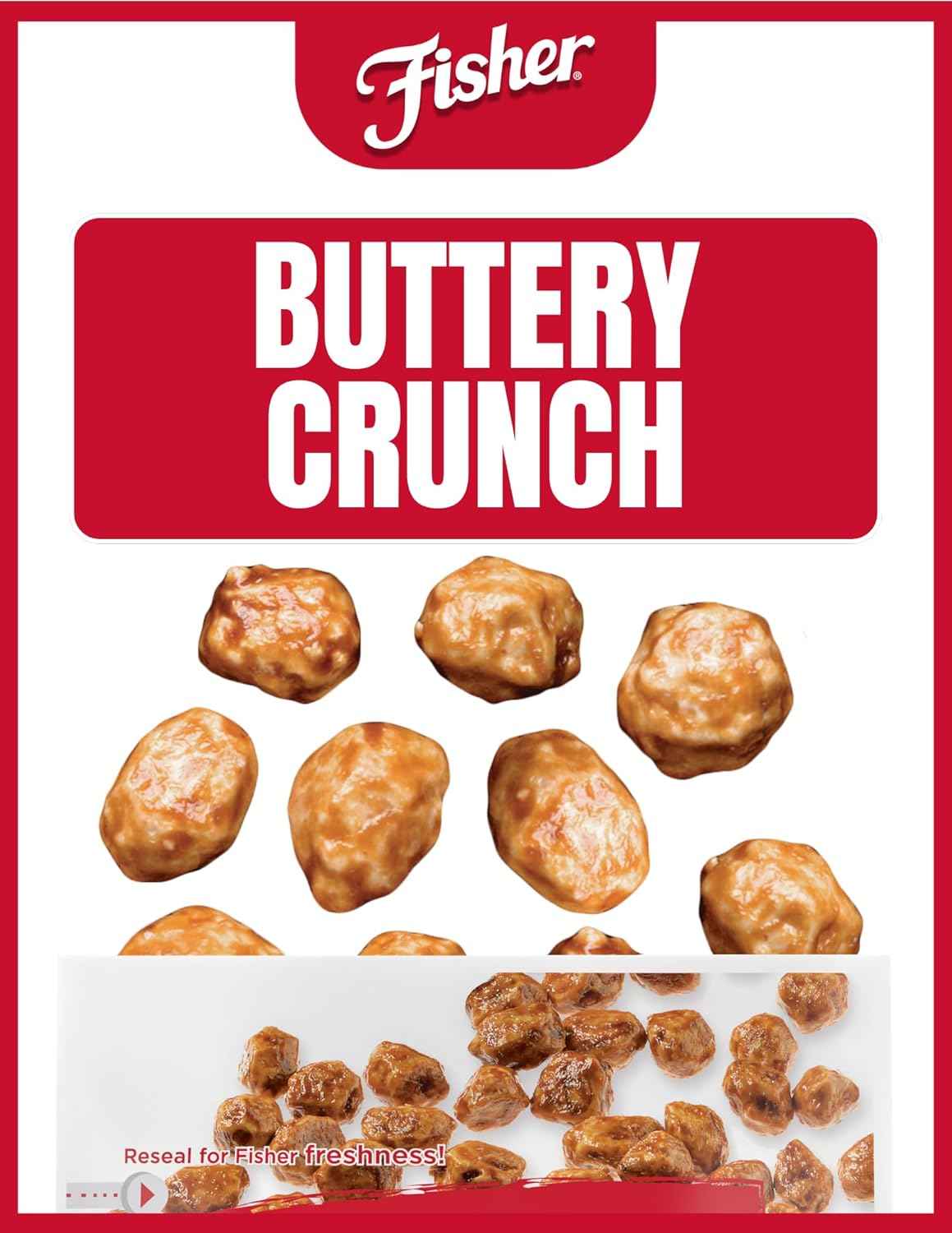 Fisher Snack Butter Toffee Peanuts – Pantry Snack for Clean Ingredient Wellness, 5g Protein Per Serving