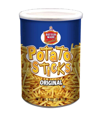 Better Made Potato Sticks 5oz Canister - Compact 5oz Resealable Canister for Clutter-Free Pantries and Intentional Snacking