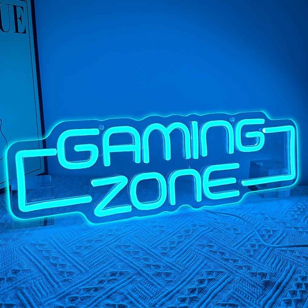 Glovolcy Neon Sign – Gamer Gifts for Teens Boys, USB-Powered LED Wall Light for Bedroom Setup