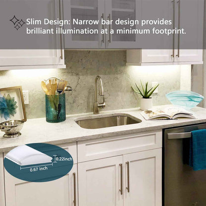 LuminBeam SafeGlow — Cool-Touch LED Under Cabinet Light, No Heat or Fire Risk
