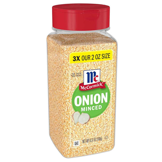McCormick Minced Onion, 6.37 oz – Shelf-Stable RV Galley Staple, No Refrigeration Needed for Road Trips