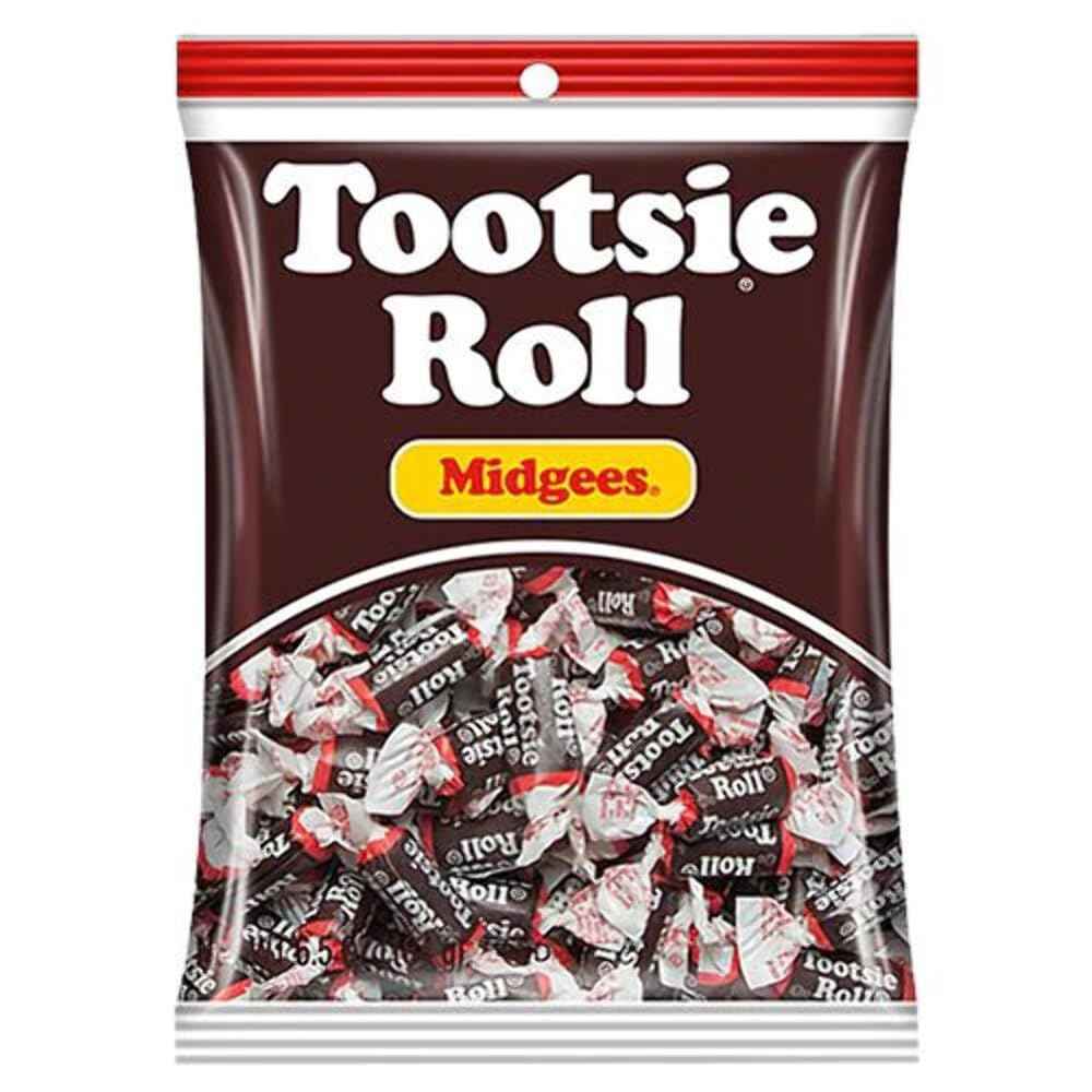 Tootsie Roll Midgees 6.5 oz Bulk Bag - Melt-Resistant Individually Wrapped Candy for Tailgates, Carnivals, and Outdoor Wedding Receptions
