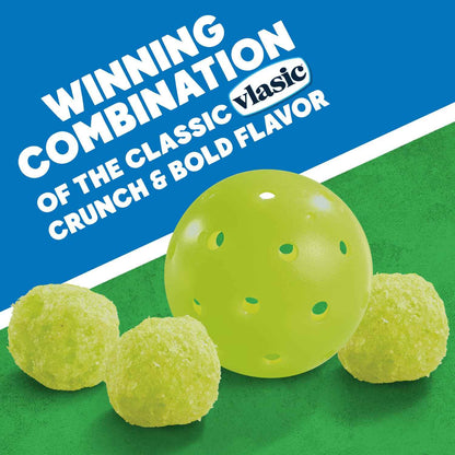 Vlasic Pickle Balls Dill Pickle Flavored Corn Puffs 6.5 oz – Gluten-Free Indulgent Snack for Mindful Munching at Home