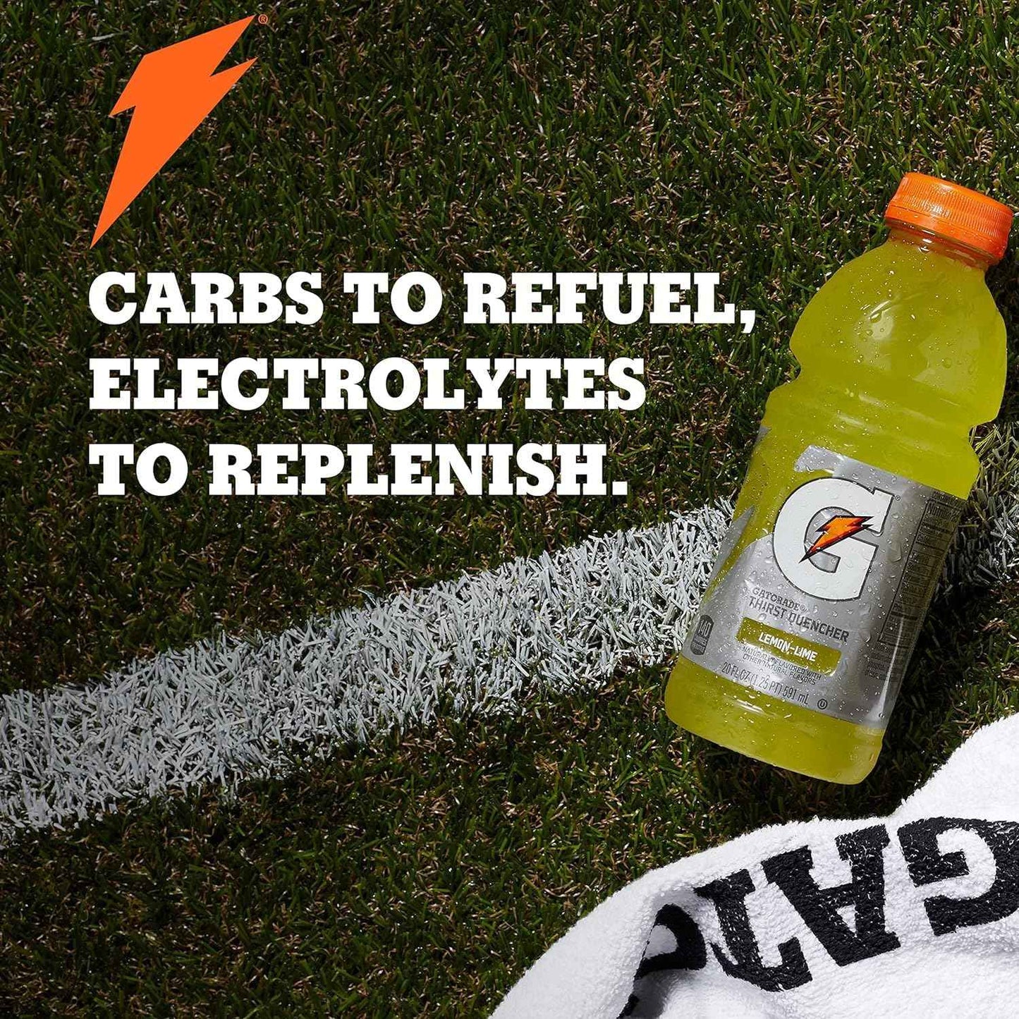 Gatorade Thirst Quencher Sports Drink – Portable Electrolyte Hydration for Camping, Hiking, and Beach Days, 20 Fl Oz, Pack of 8