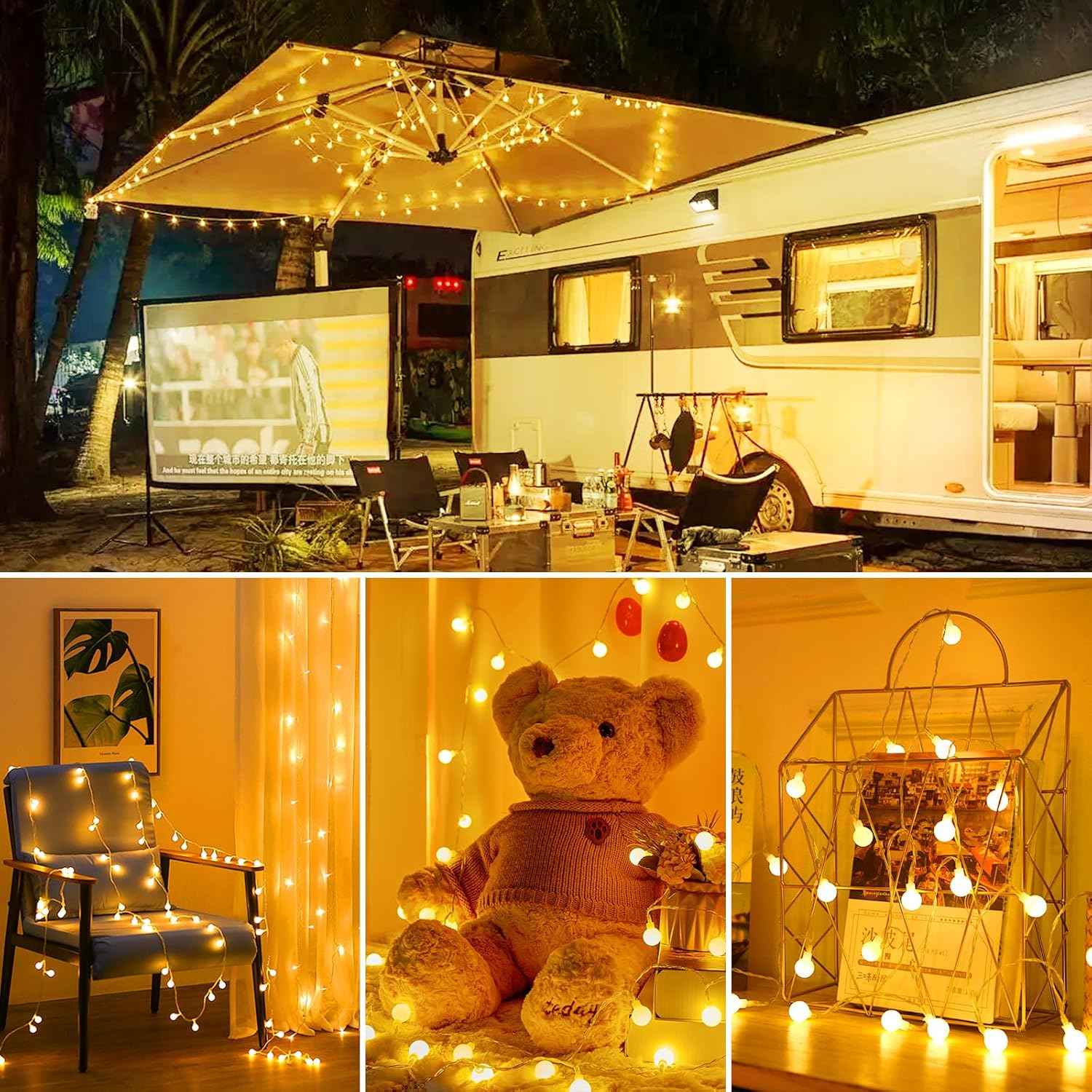 Minetom Battery Operated Globe String Lights – Thoughtful Birthday Gift for Her, Cozy Bedroom & Dorm Decor