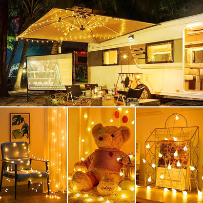 Minetom Battery Operated Globe String Lights – Thoughtful Birthday Gift for Her, Cozy Bedroom & Dorm Decor