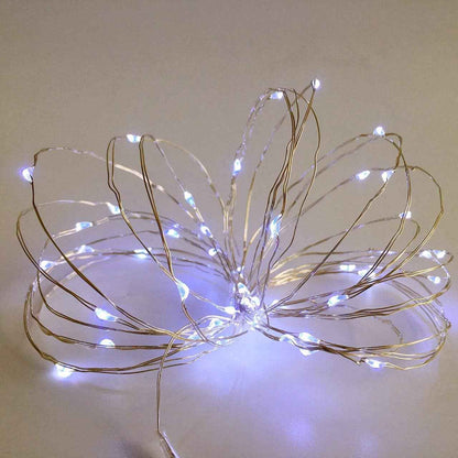 LumifyLiving LED String Lights – Warm Aesthetic Home Lighting for Living Room and Shelf Decor, 2-Pack 50 Micro LEDs Flexible Wire