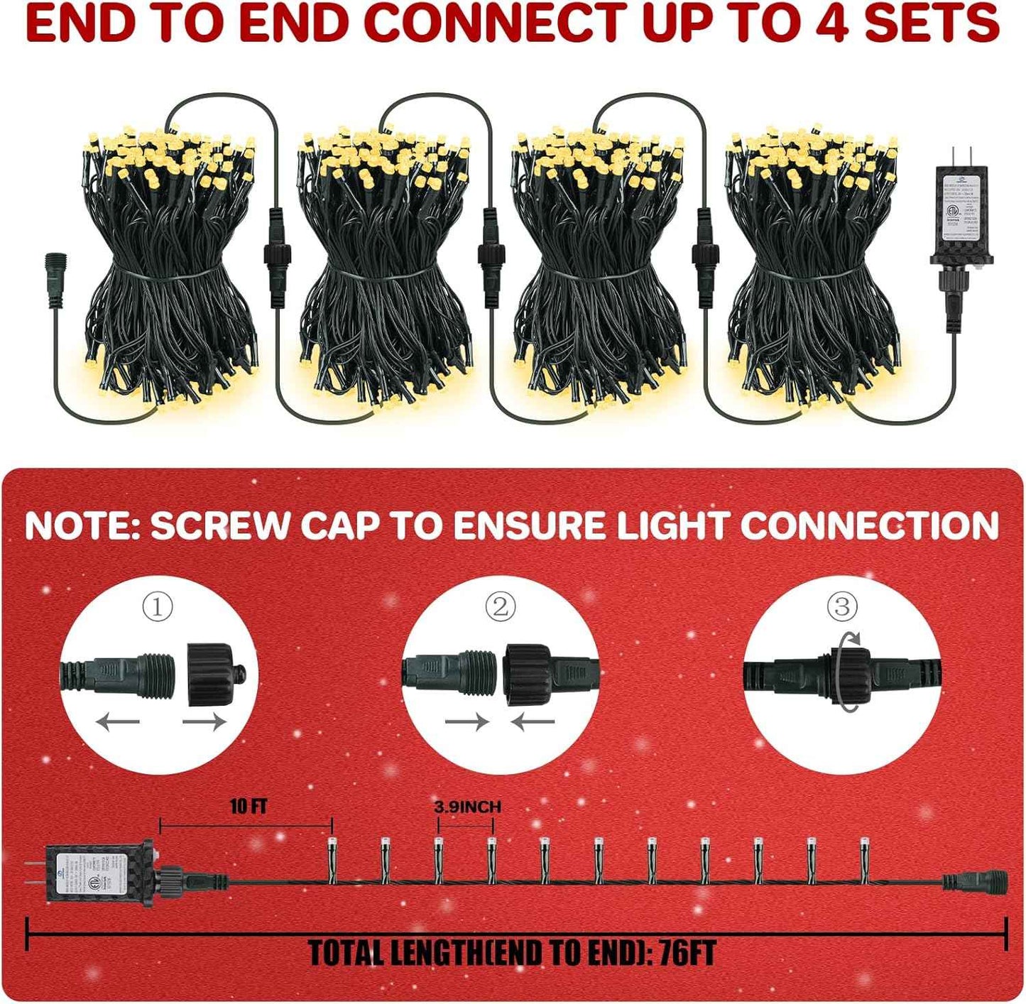 Brightown Safe String Lights – Nursery and Playroom Glow, Low Voltage 36V Warm White LEDs