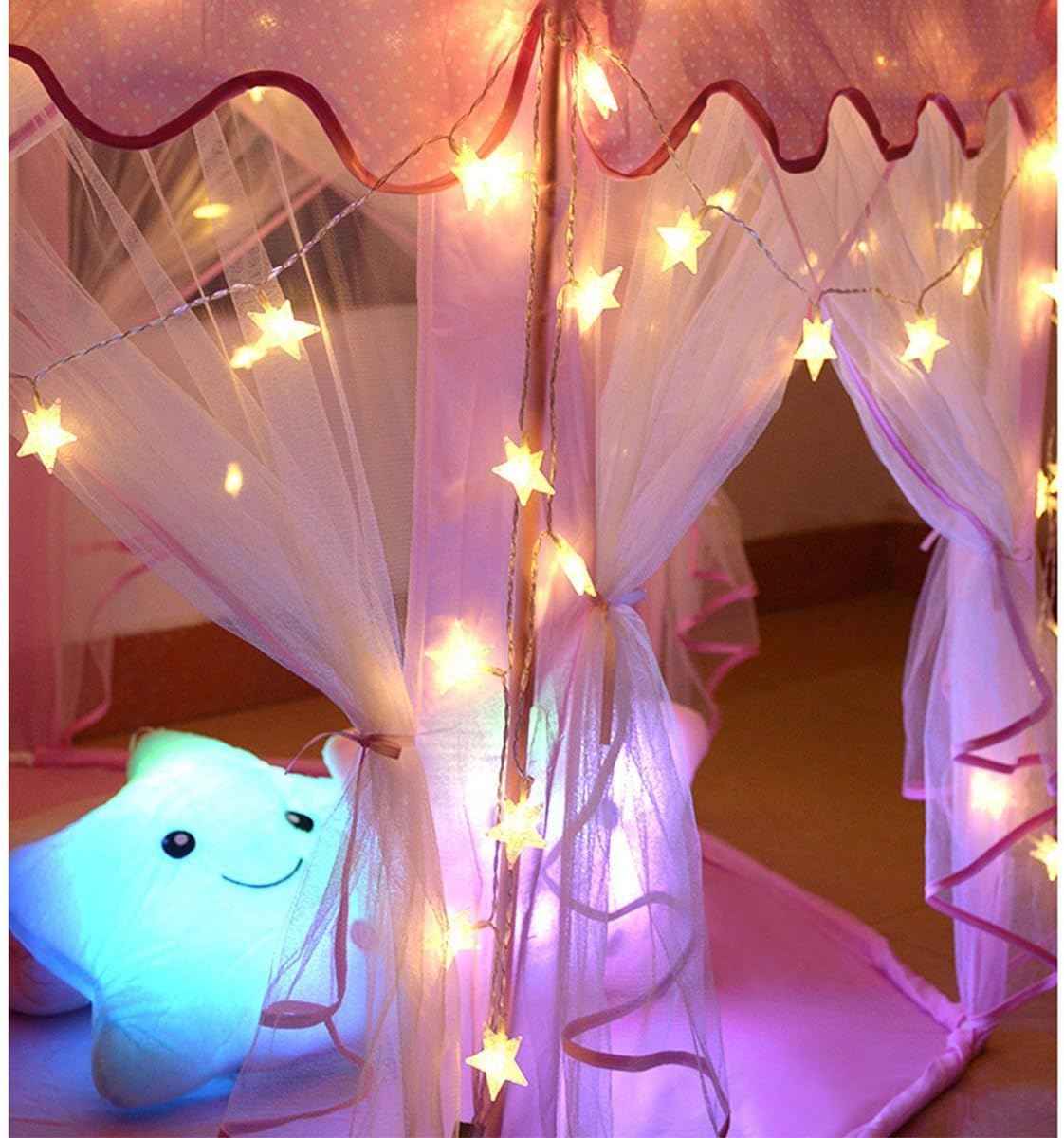Homeleo Star String Lights for Bedroom & Living Room Decor, Warm White Battery LED Fairy Lights with Remote