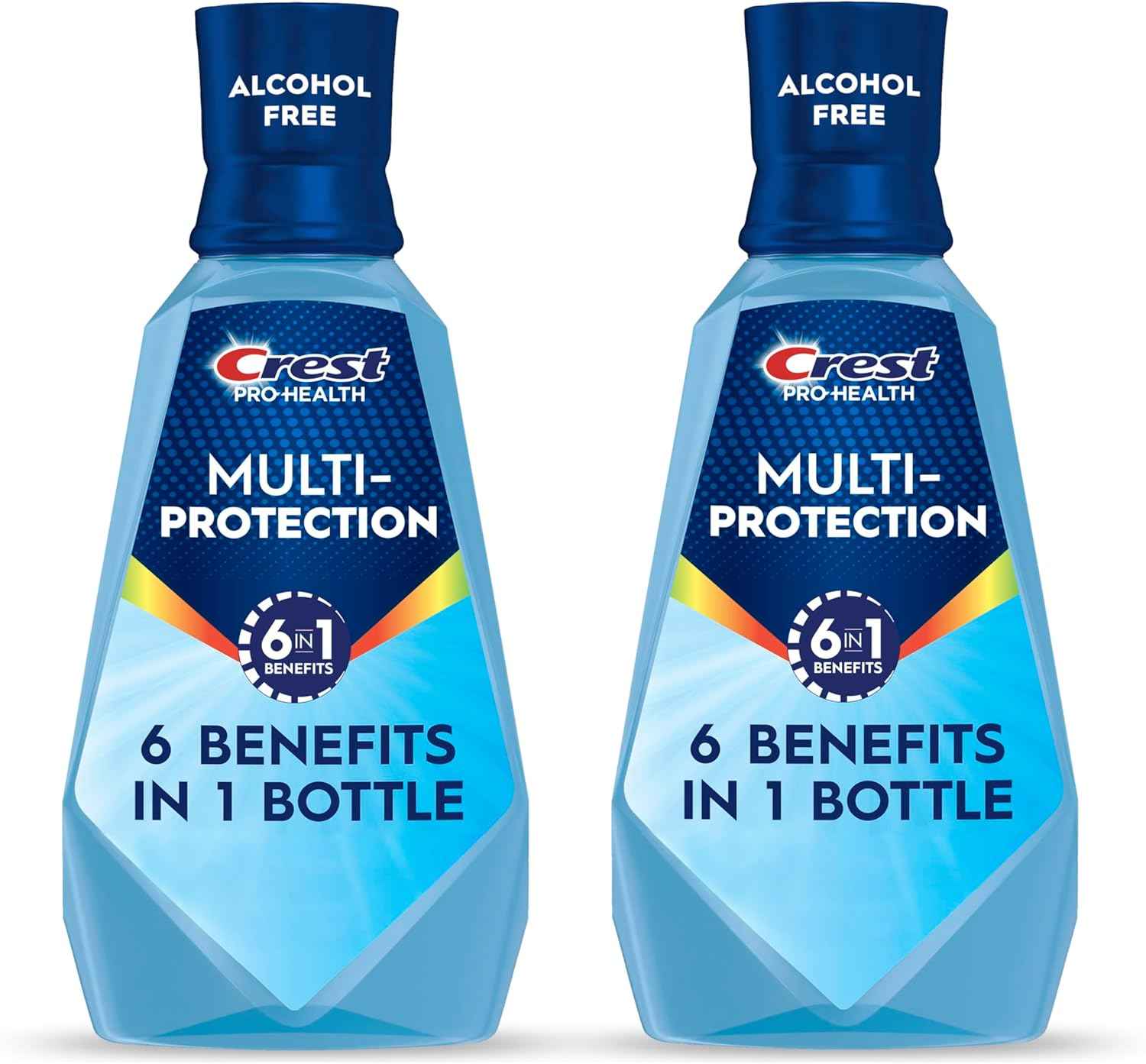 Crest Pro Health Multi-Protection Mouthwash 2 Pack – Alcohol-Free Fluoride Rinse for Daily Self-Care Ritual and Enamel Repair