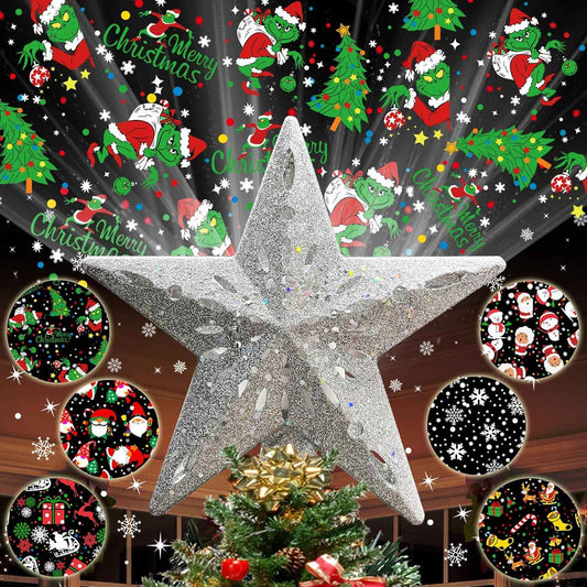Lumichroma Star Tree Topper with LED Projector – Thoughtful Christmas Present for Neighbors and Coworkers