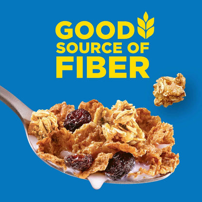Kellogg's Raisin Bran Crunch Cereal – Ready-to-Eat Bran Cereal for Quick Home Office Mornings, 24.5 oz Box