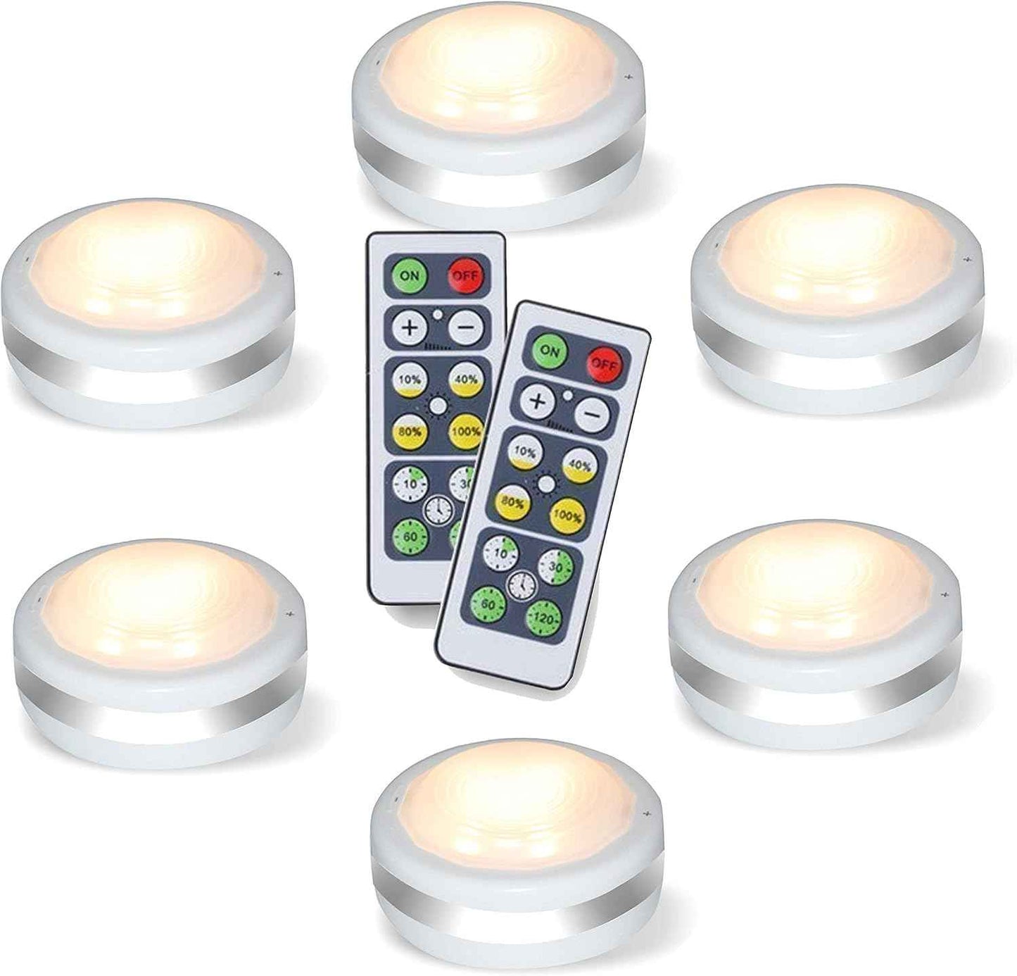 Starxing Puck Lights – Flameless Battery Lighting for Bedrooms Shared with Kids and Pets, Auto Timer