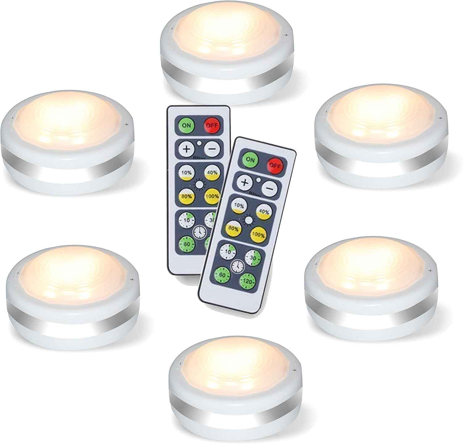 Starxing Puck Lights – Flameless Battery Lighting for Bedrooms Shared with Kids and Pets, Auto Timer