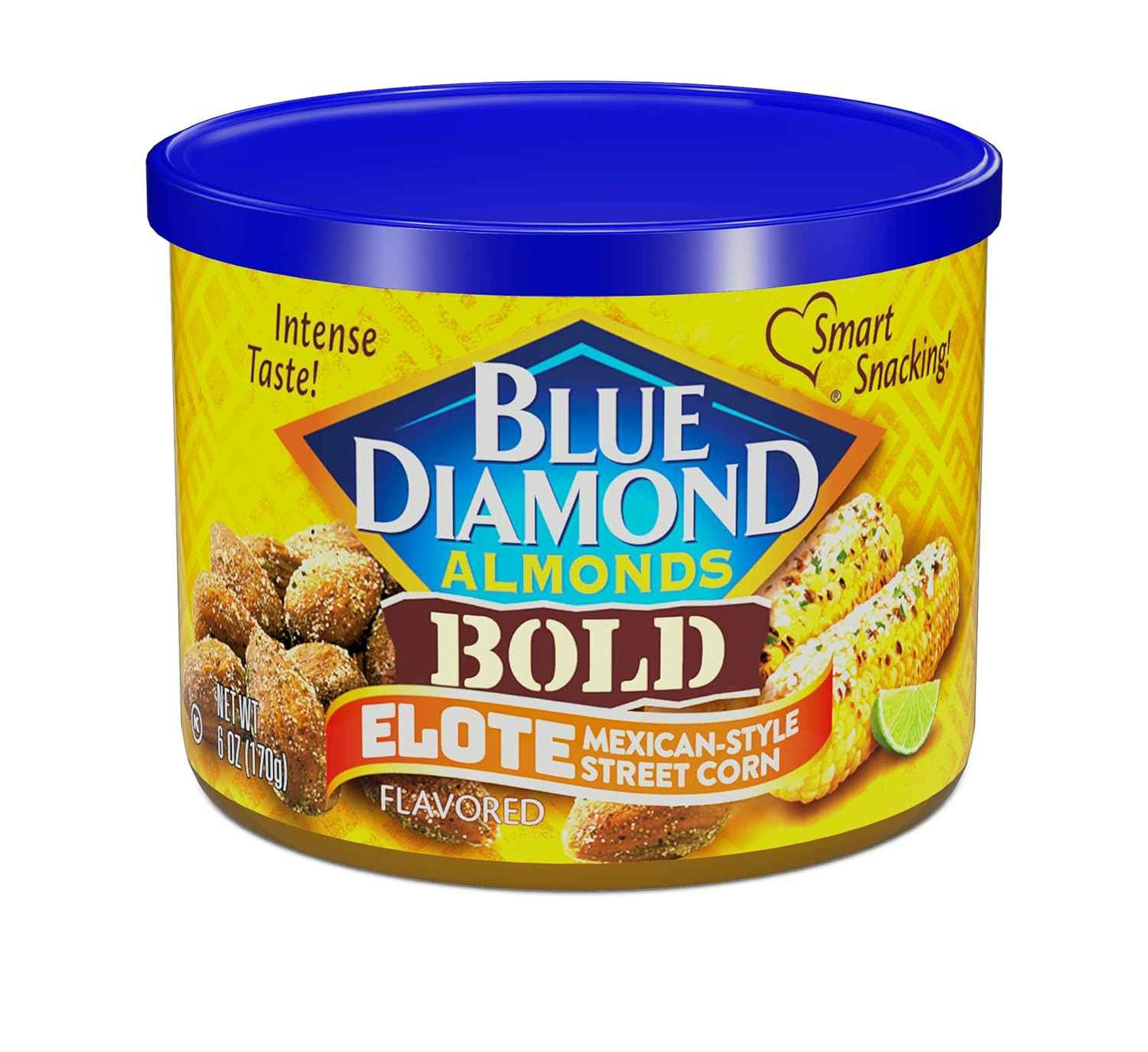Blue Diamond Almonds BOLD Snack Nuts Variety Pack, 6 oz Resealable Travel Cans for Road Trips, Picnics and Backyard Gatherings