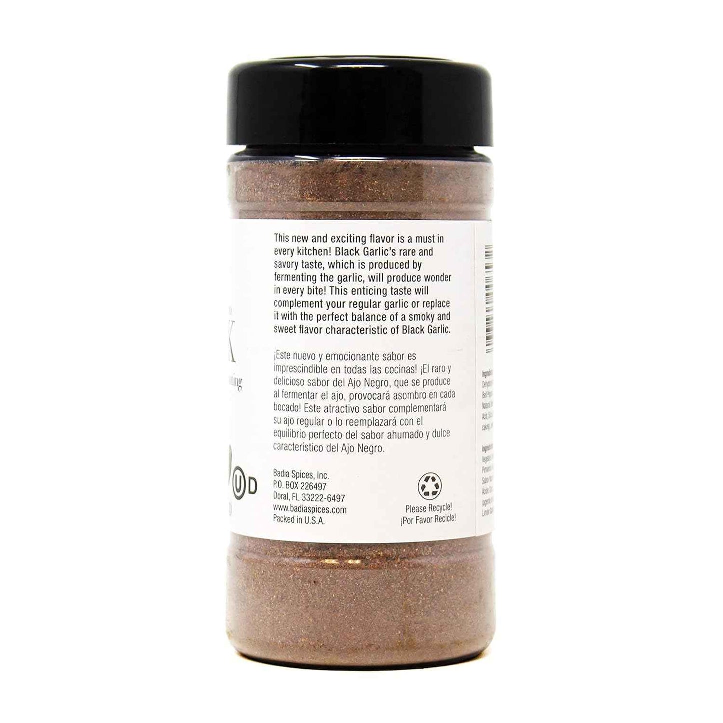 Badia Black Garlic Seasoning, 6 oz – Gourmet Finishing Salt Alternative for Steaks, Seafood & Pasta Dishes