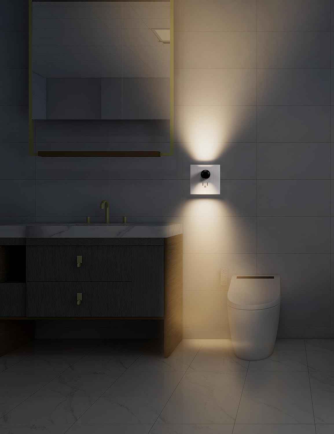 LumiNest Decor Night Light 6 Pack – 3000K Warm Plug in Wall Accent for Bedroom, Living Room and Entryway, Stylish Uplight Glow