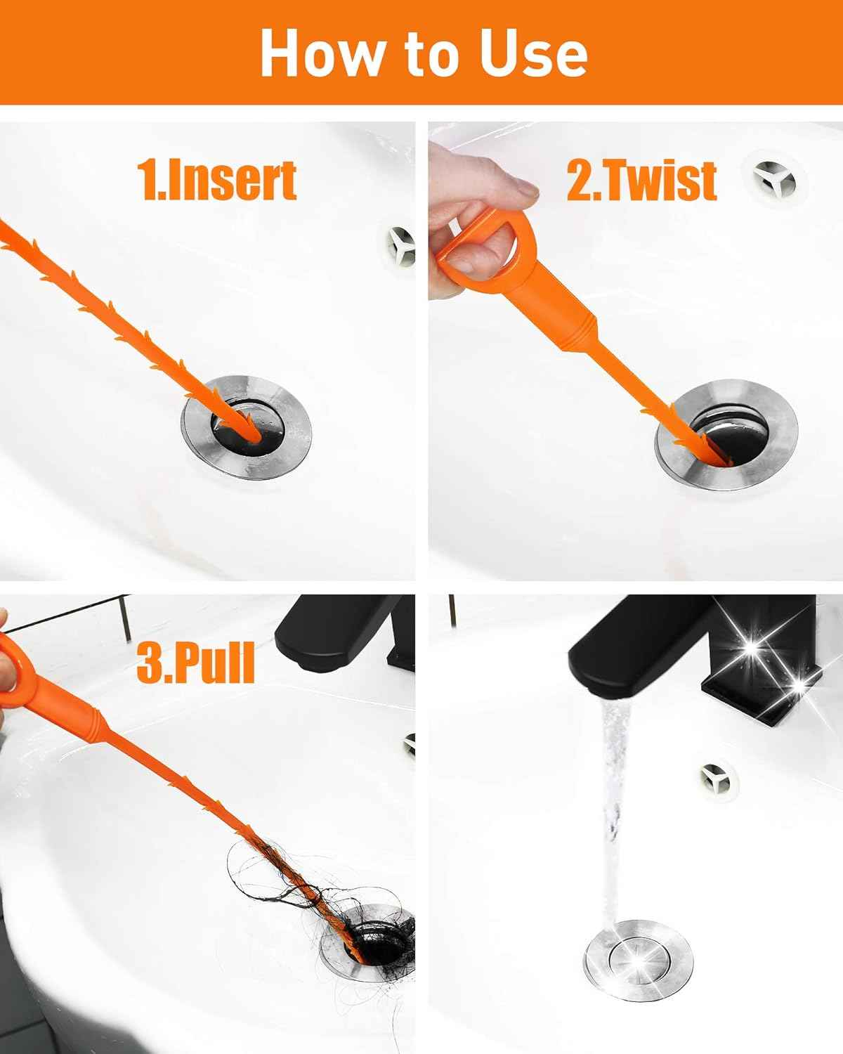 Drain Weasel – Family Safe Hair Drain Remover for Kids Bathroom and Nursery