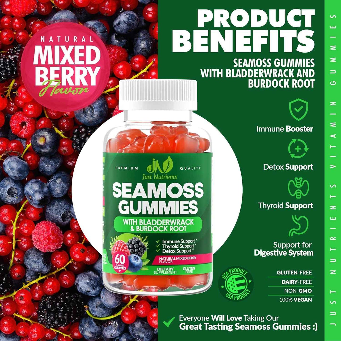 Sea Moss 3000mg Gummies - Thoughtful Wellness Gift for Mom on Her Birthday