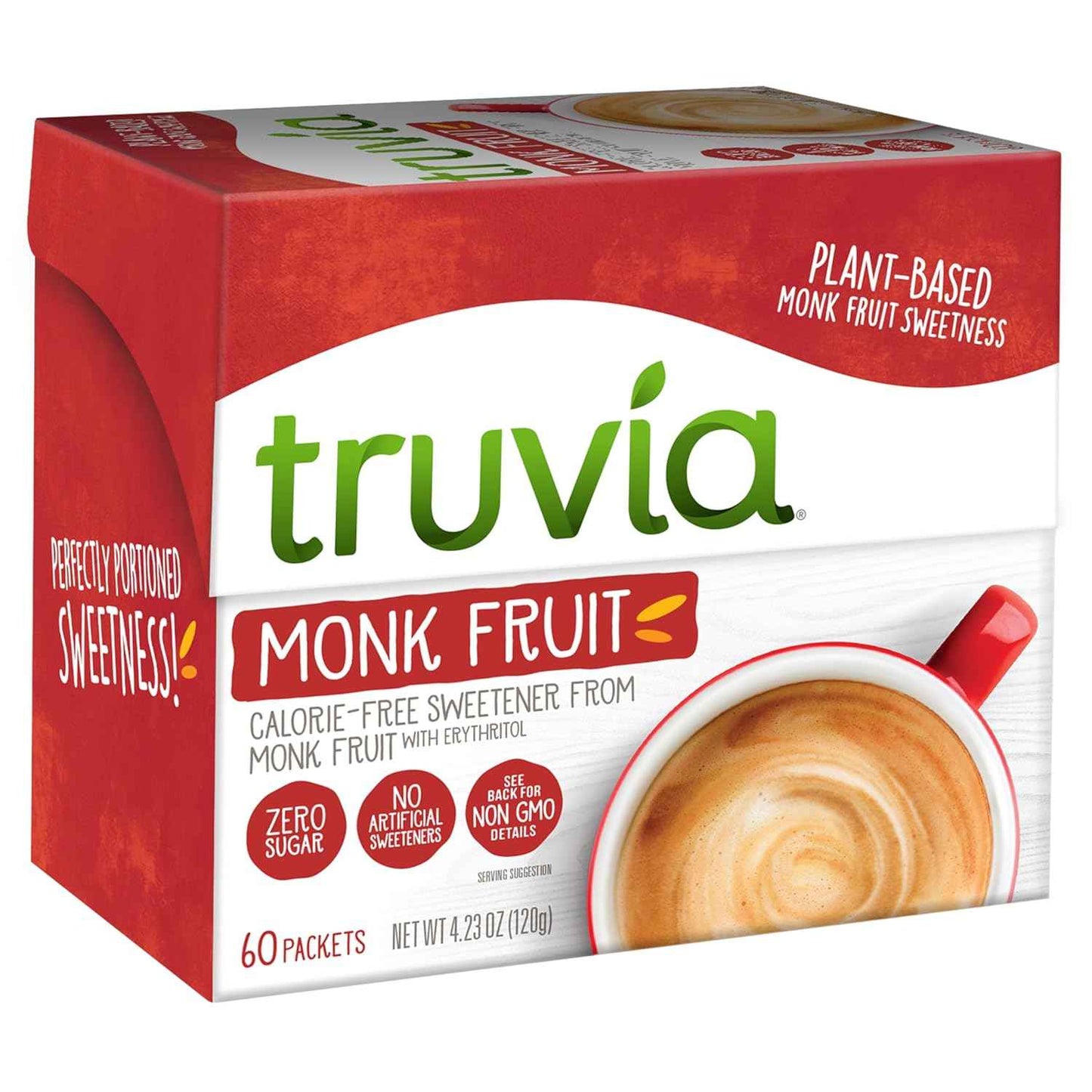 Truvia Calorie-Free Monk Fruit Box – Self-Care Friendly Sweetener for Diabetic Meal Prep and Clean Eating Routines