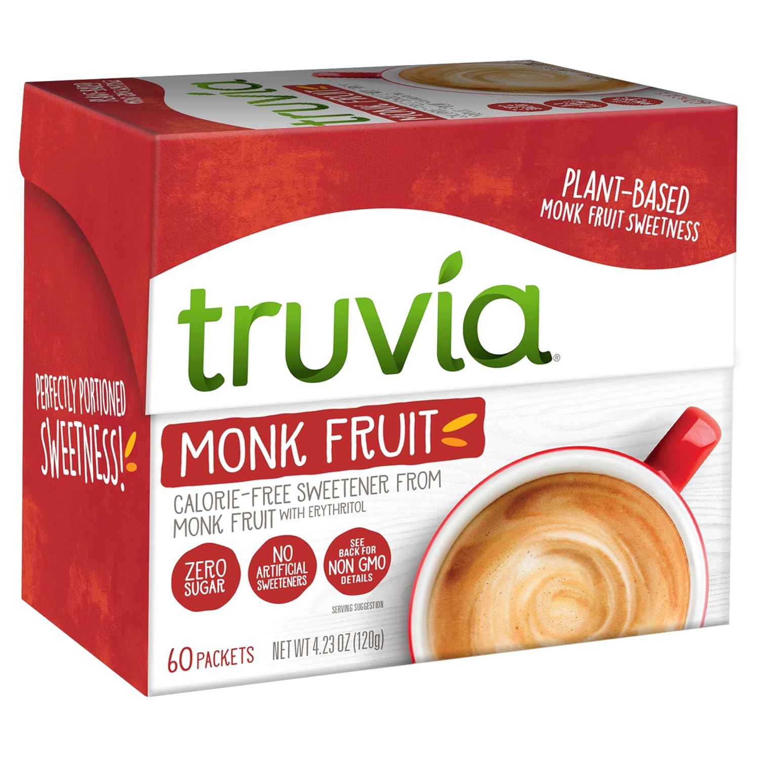 Truvia Calorie-Free Monk Fruit Box – Self-Care Friendly Sweetener for Diabetic Meal Prep and Clean Eating Routines