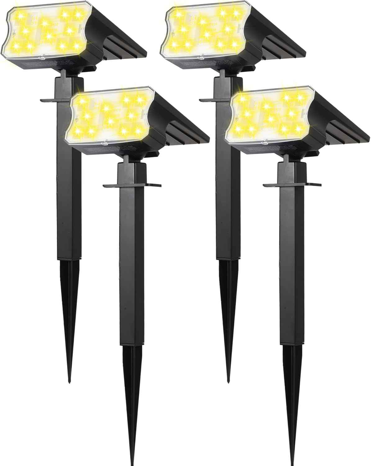HGGH Solar Spot Lights Outdoor – Warm White 60 LED Accent Lights for Front Yard Curb Appeal and Garden Aesthetics