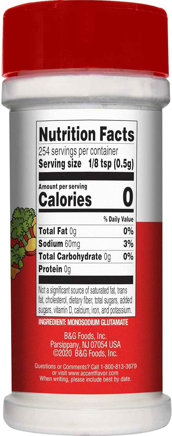 Ac'cent All Natural Flavor Enhancer to Support Blood Pressure Friendly Cooking, Savory Salt Substitute for Mindful Meal Planning