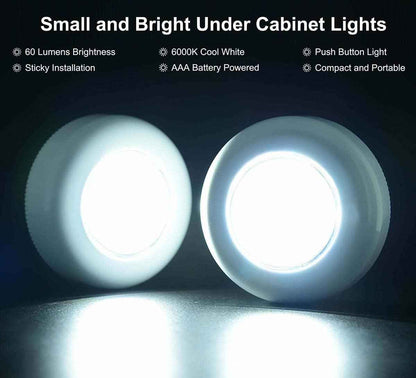LUXMOM Tap Light Push Lights – Practical Housewarming Gift for New Homeowners, 7 Pack Battery LED Closet Set
